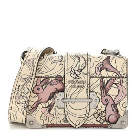 prada glace rabbit bag|PRADA X JAMES JEAN Glace Calfskin Rabbit Print Cahier Bag .